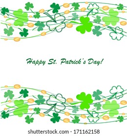 Clovers background for Happy St. Patrick's Day - holiday's concept