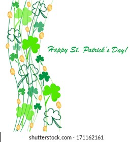 Clovers background for Happy St. Patrick's Day - holiday's concept