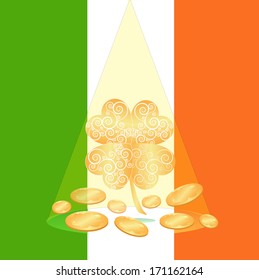 Clovers background for Happy St. Patrick's Day - holiday's concept