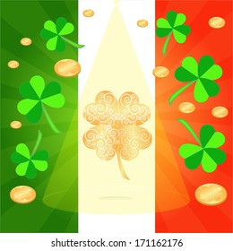 Clovers background for Happy St. Patrick's Day - holiday's concept