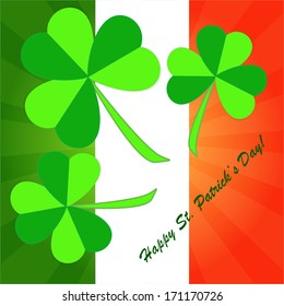 Clovers background for Happy St. Patrick's Day - holiday's concept