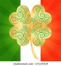 Clovers background for Happy St. Patrick's Day - holiday's concept
