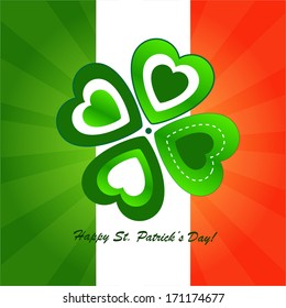 Clovers background for Happy St. Patrick's Day - holiday's concept