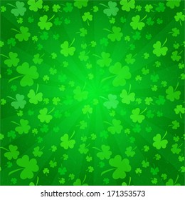 Clovers background for Happy St. Patrick's Day - holiday's concept