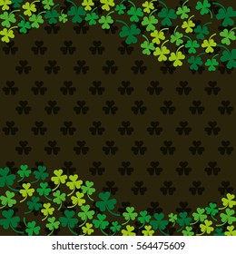 clovers background. saint patrick's day design. colorful design. vector illustration