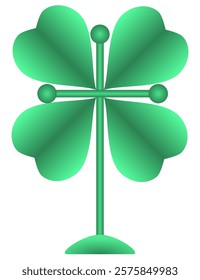 Clovers Four leafs and cross symbol con