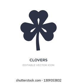 clovers icon on white background. Simple element illustration from Nature concept. clovers icon symbol design.