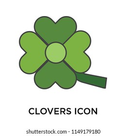 Clovers icon vector isolated on white background for your web and mobile app design, Clovers logo concept
