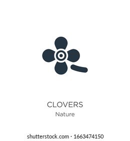 Clovers icon vector. Trendy flat clovers icon from nature collection isolated on white background. Vector illustration can be used for web and mobile graphic design, logo, eps10
