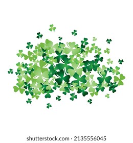 clovers isolated over white background . vector illustration