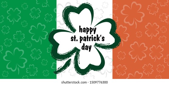 Clovers leave, flower. Four leaf clover leaves. Love lucky day. vector icon, Irish shamrock background. Happy St Patrick's Day or St paddy's day. Saint Patricks day. Drawing spring time. leprechauns.