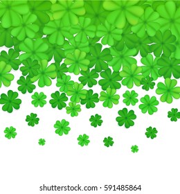 Clover's leaves background. St. Patrick's day background.