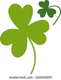 Clovers leaves. Fresh green shamrock 
