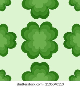 clovers minimal green seamless pattern vector eps 10.