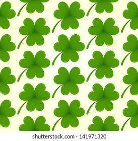 Clovers pattern (vector, seamless)