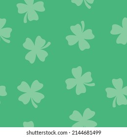 Clovers Pattern. Vector seamless pattern background or wallpaper with clovers