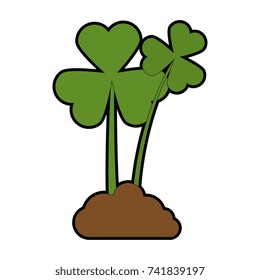 clovers plant isolated icon