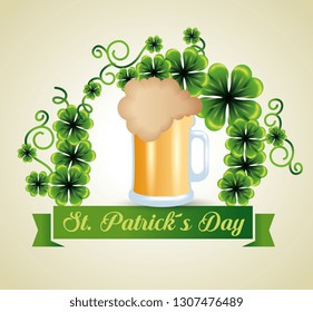 clovers plants with beer to st patrick event
