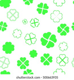Clovers Seamless pattern. Background for St.Patrick's day design 