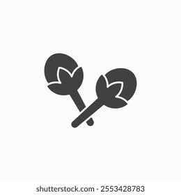 Cloves black solid vecor icon