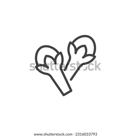 Cloves buds line icon. linear style sign for mobile concept and web design. Cloves herb outline vector icon. Symbol, logo illustration. Vector graphics