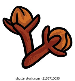 Cloves Dried Clove Vector Hand Drawn Drawing Illustration Icon 