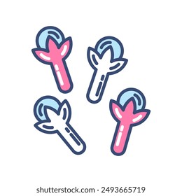 Icono de color relleno de clavos, Ilustración vectorial
