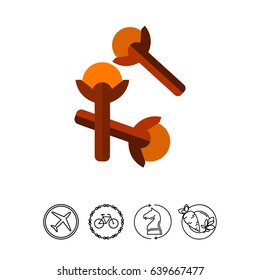Cloves flat icon