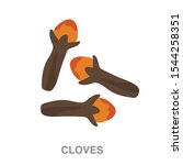 Cloves flat icon on white transparent background. You can be used cloves icon for several purposes.