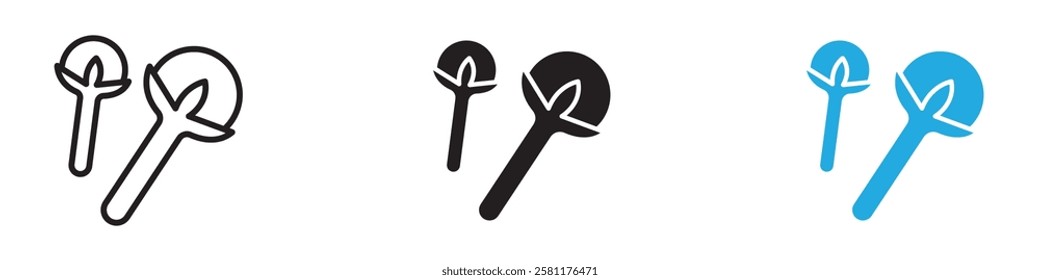 Cloves icon black white vector outline