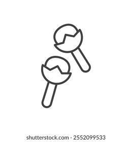 Icono de clavo. icono de Vector de estilo de línea.