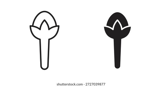 Icono de clavo de olor sobre fondo blanco. Icono de Vector de acciones