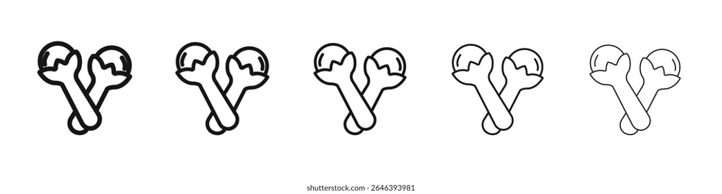 Nelken-Symbol, Vektorumriss-Set-Illustrationszeichen