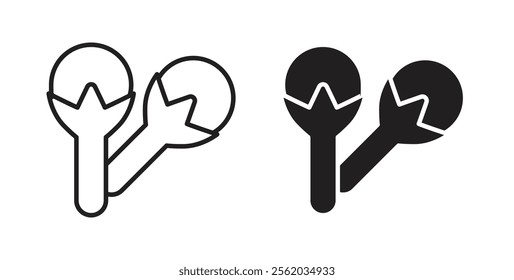 Cloves icons in flat and line style set.