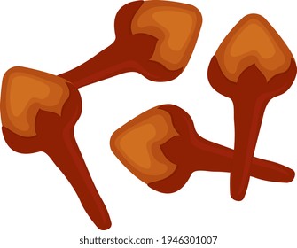 Cloves, illustration, vector on white background.