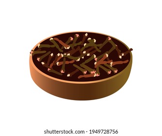 cubos, especias, ilustración vectorial, fondo blanco