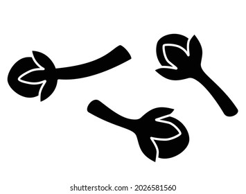 Cloves Spices vector The outline image for the logo or icon. Spices Dried clove - an element for sign or icon.