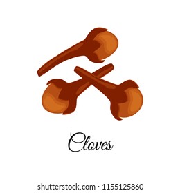 Cloves vector illustration isolated on white background.