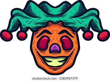 clown angry  mascot vector illustration