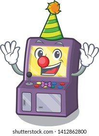 Clown arcade machine in the cartoon shape