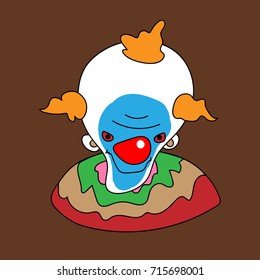 Clown avatar cartoon vector art design