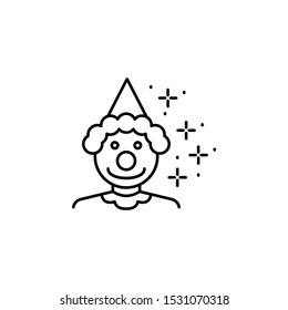 Clown, avatar icon. Element of Party icon. Thin line icon