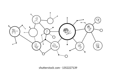 clown avatar sketch style icon. From Avatar Profertion set