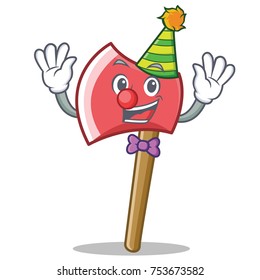 Clown axe character cartoon style vector illustration