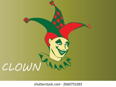 CLOWN WITH A BACKGROUND COLOUR