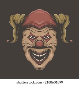 clown ballon head vector design