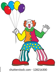 Clown with balloons