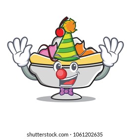 Clown Banana Split Mascot Cartoon