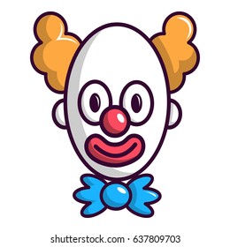 Clown with big eye icon. Cartoon illustration of clown with big eye vector icon for web