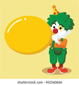 clown blowing big balloon